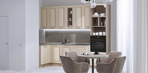 Кухня на 10 кв. метрах: как вписать много техники и увеличить рабочую зону